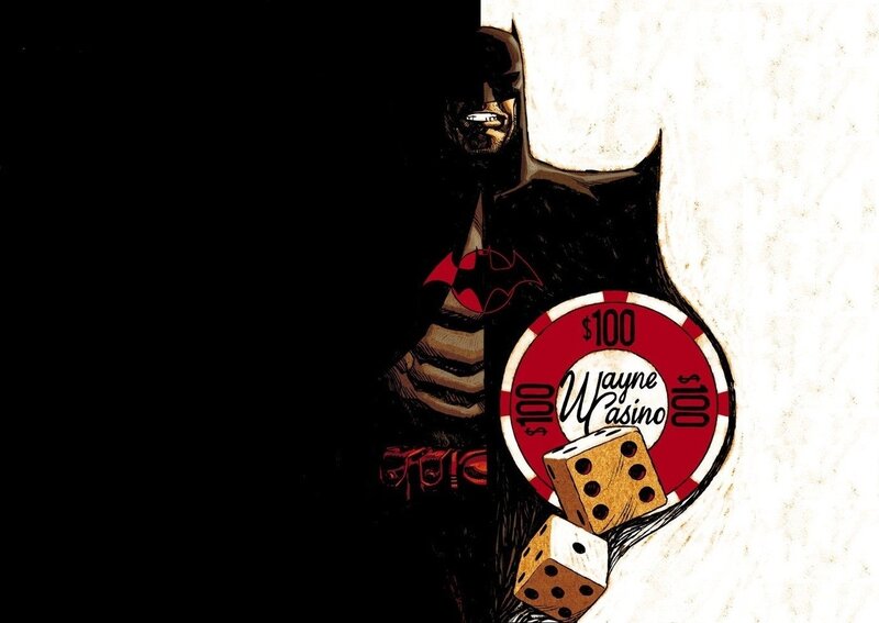 Batman with casino chips