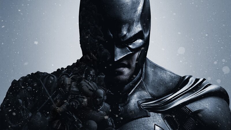 Batman with Enemies — Black, Dramatic