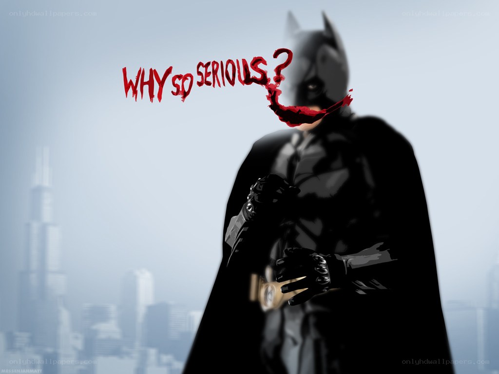 Batman with Joker's grin