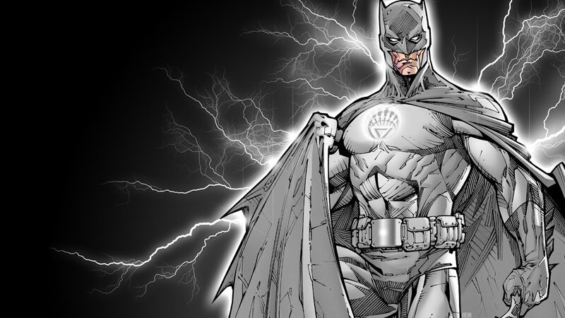 Batman with lightning