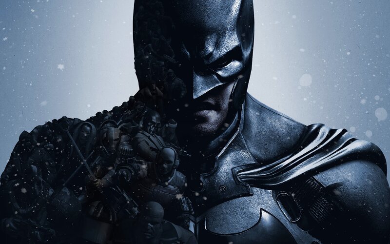 Batman with Villains — Black, Dramatic, Winter