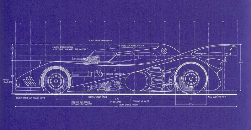Batmobile blueprint design