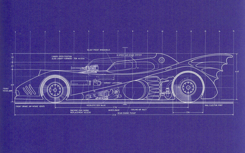 Batmobile blueprint design
