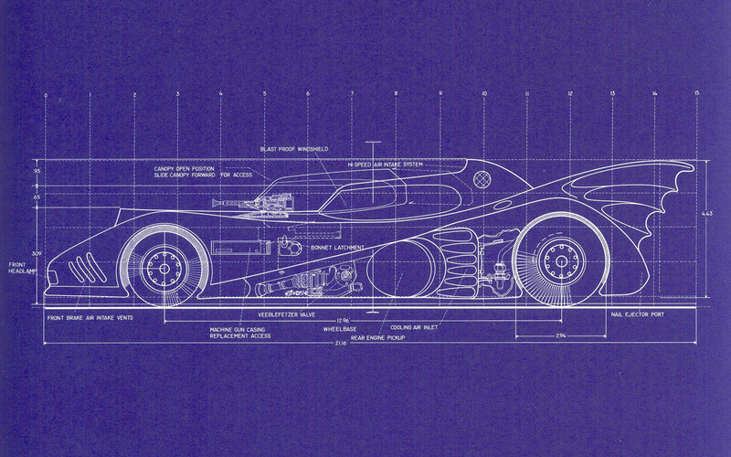 Batmobile blueprint design