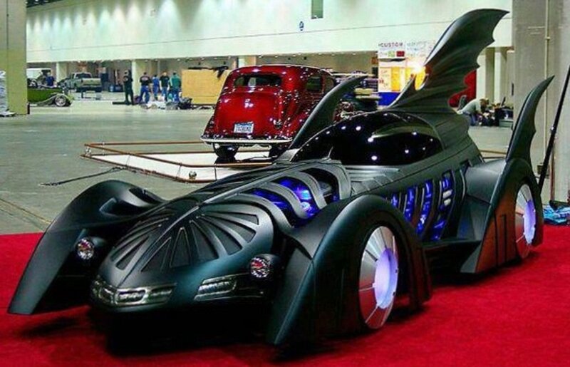 Batmobile Car — Black, Dramatic, Photograph