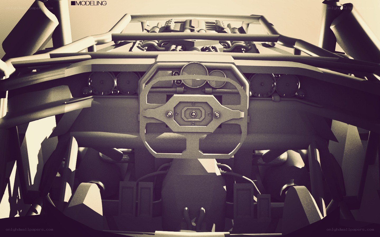 Batmobile cockpit interior