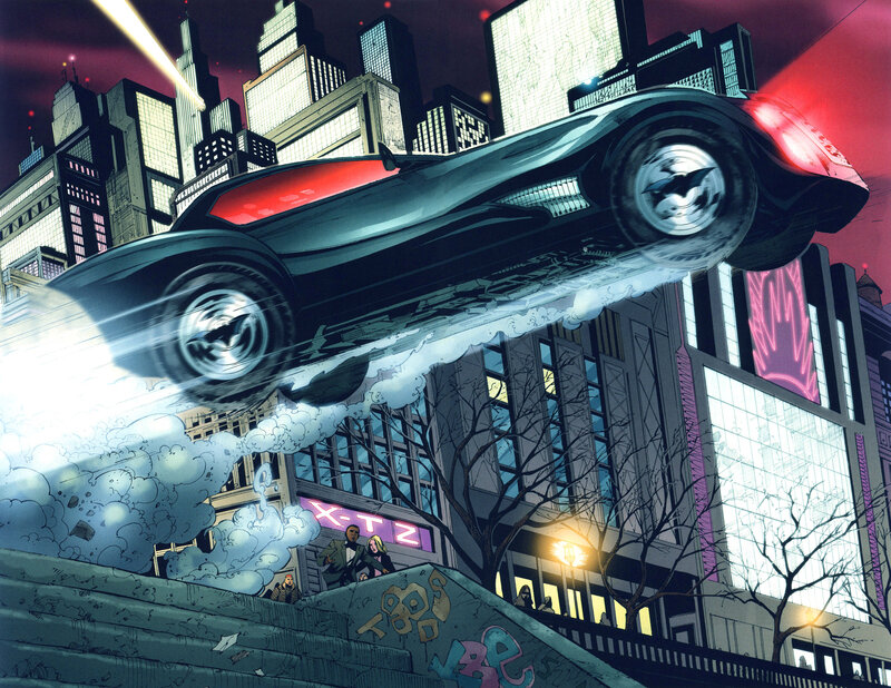 Batmobile in Gotham City