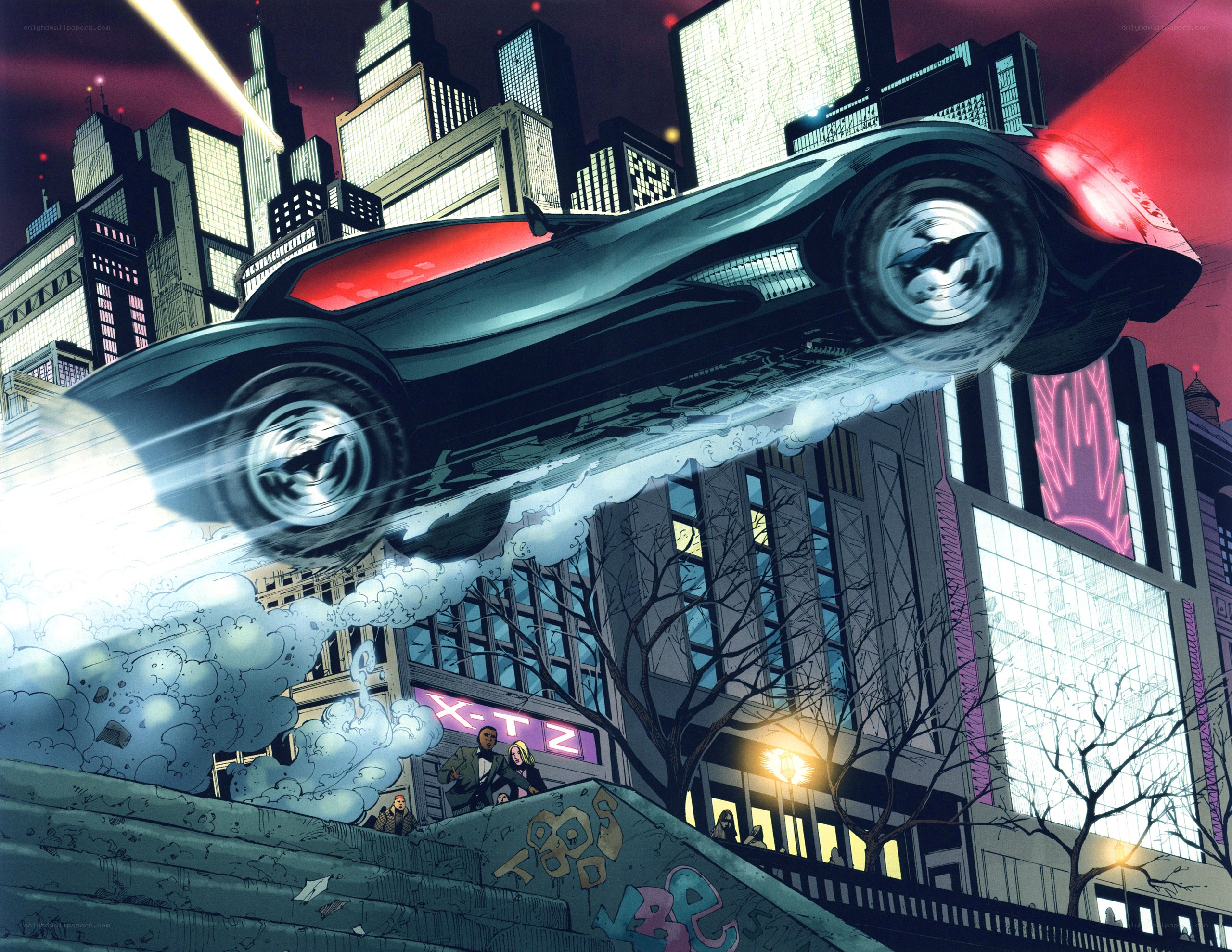 Batmobile in Gotham City