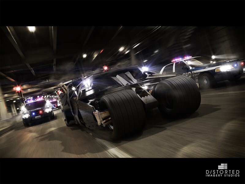 Batmobile in Tunnel — Black