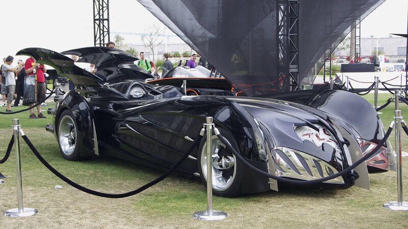 Batmobile on display at event