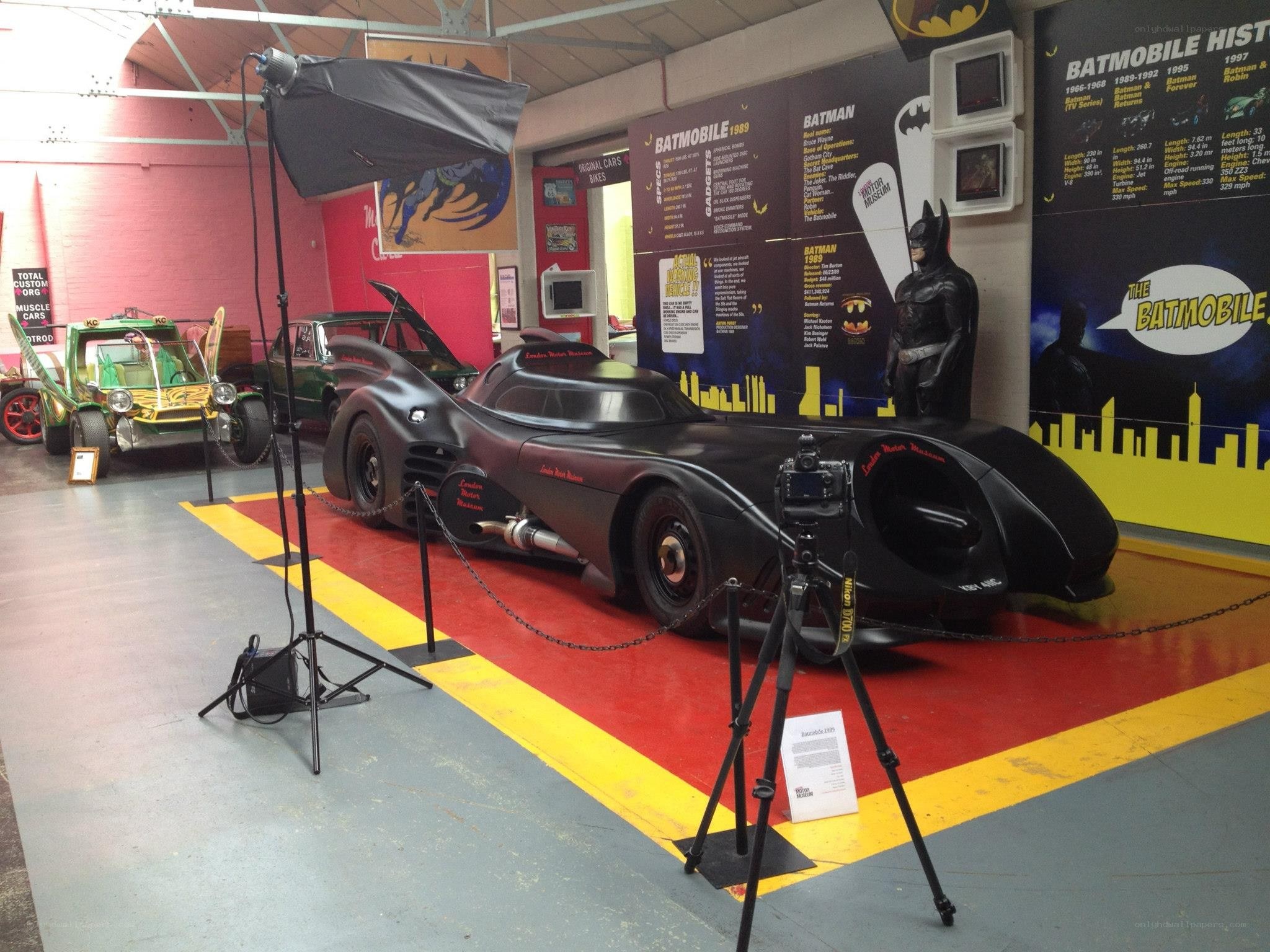 Batmobile on display at museum