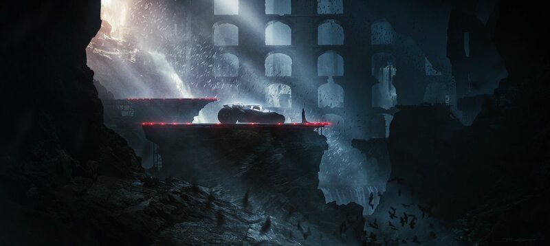 Batmobile on Platform