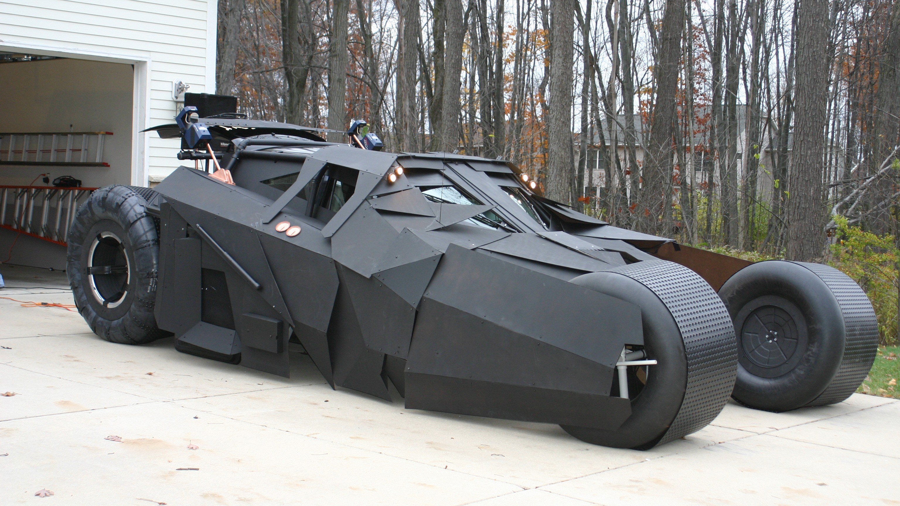 Batmobile replica in driveway