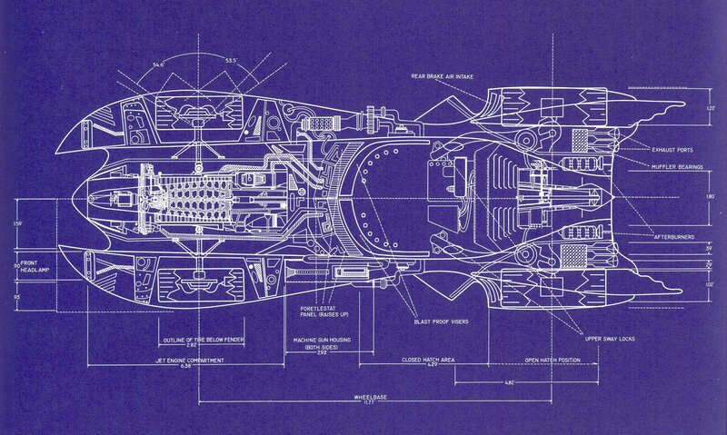 Batmobile technical blueprint