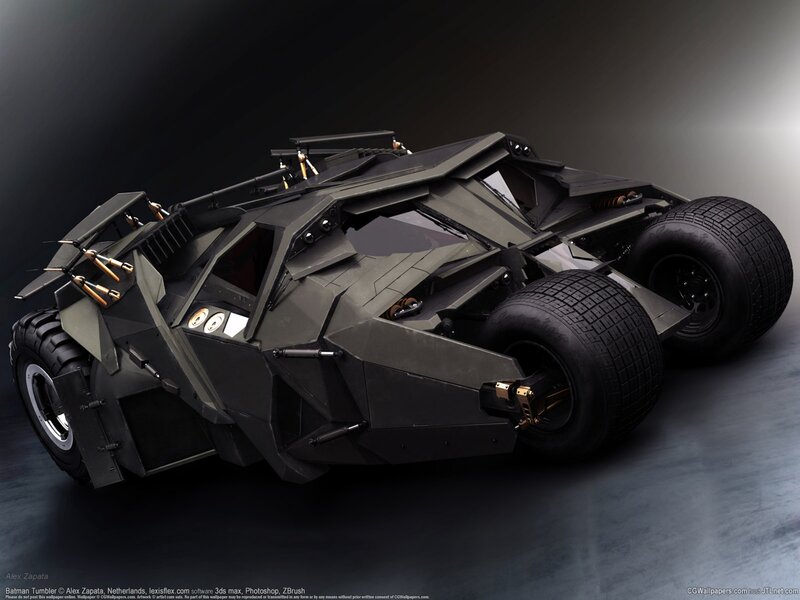 Batmobile Vehicle — Black, Dramatic, 3d Render