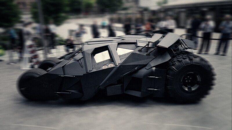 Batmobile Vehicle — Black, Dramatic, Photograph