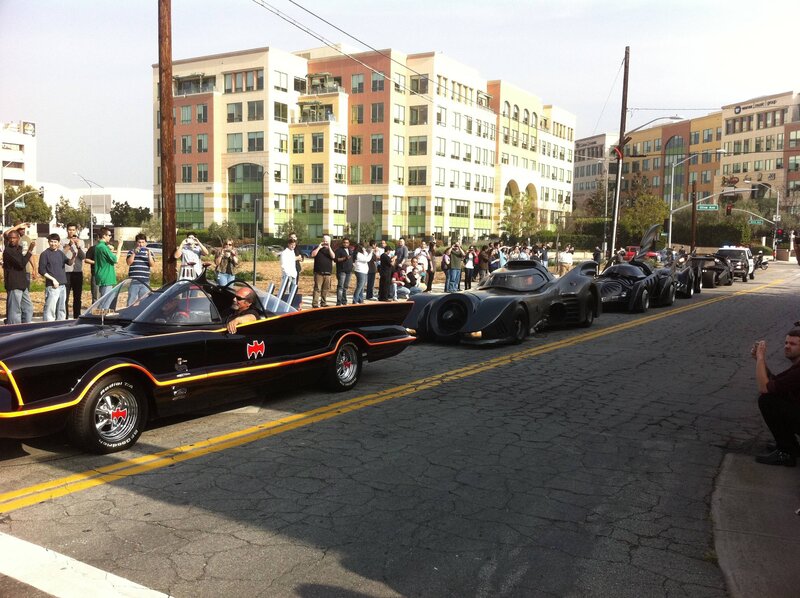 Batmobiles on a city street