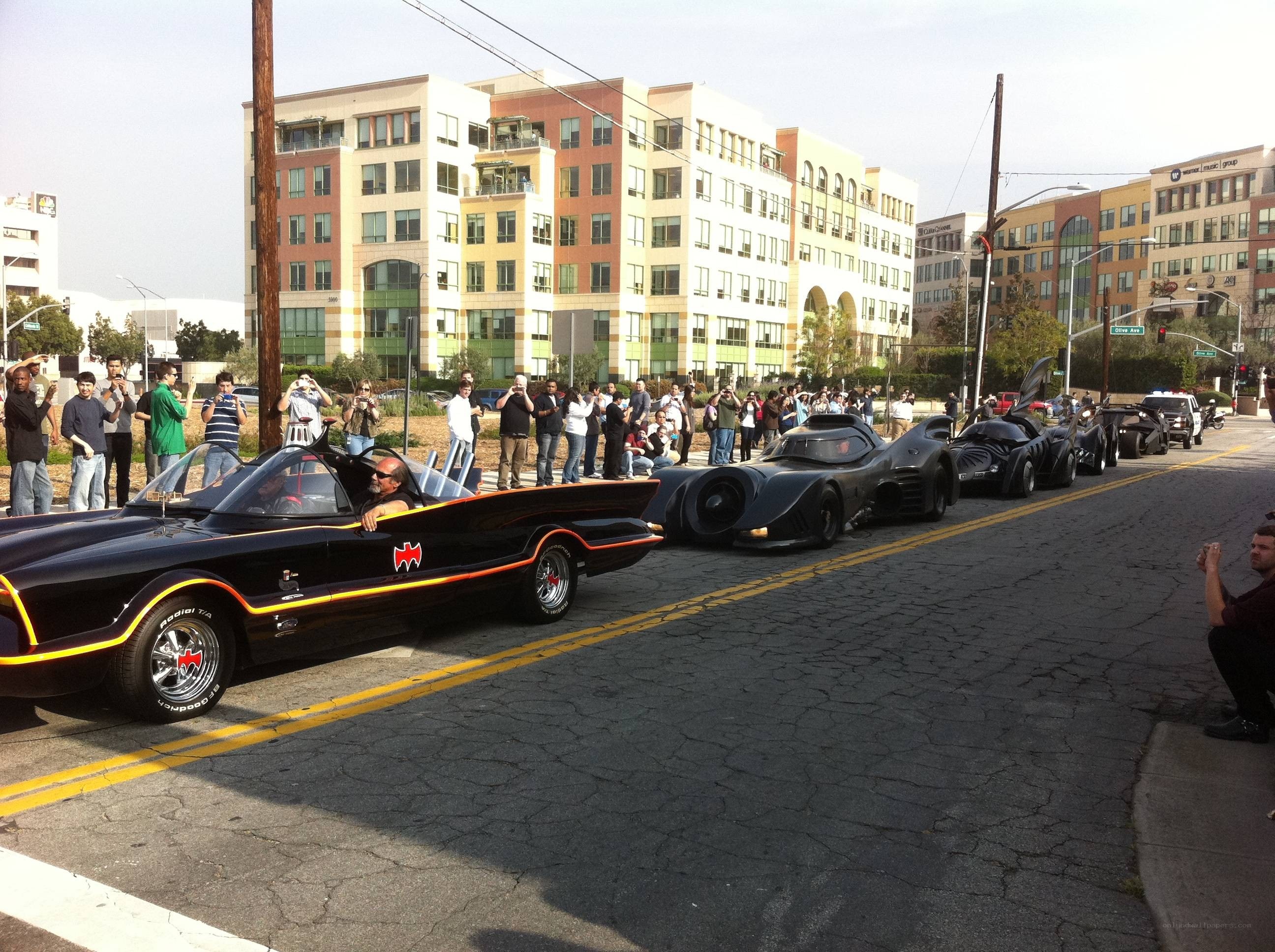 Batmobiles on a city street