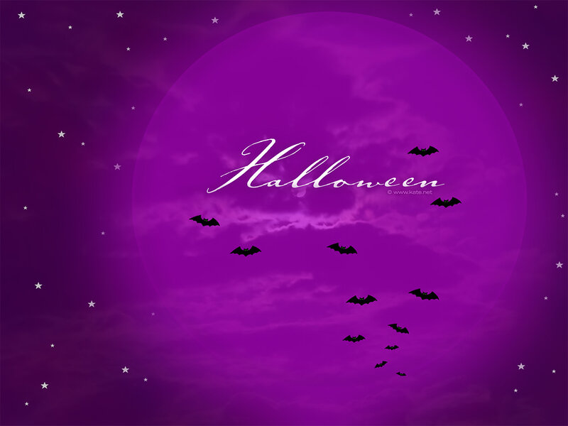 Bats Flying at Night — Purple