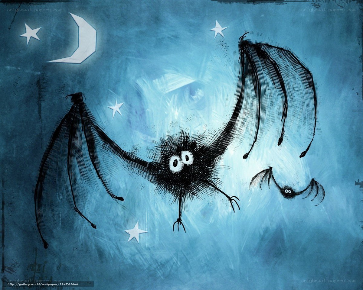 Bats Flying at Night