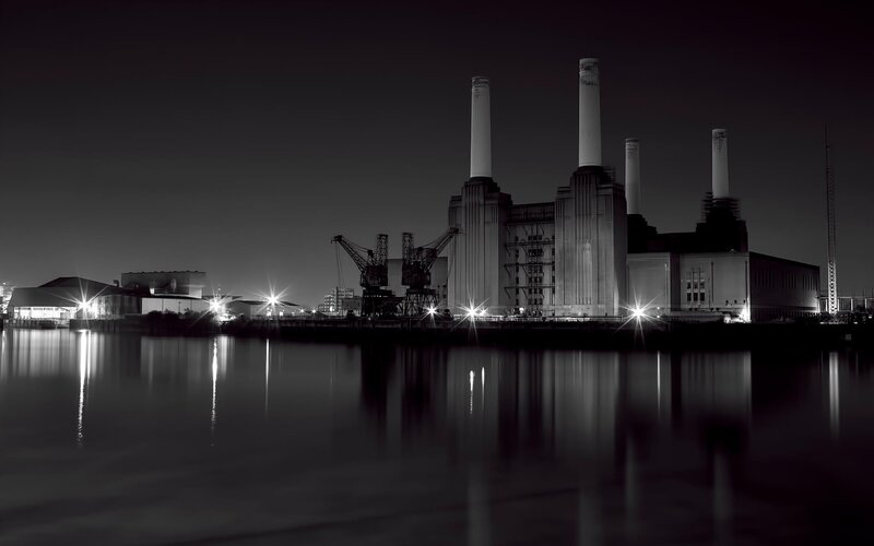 Battersea Power Station at night