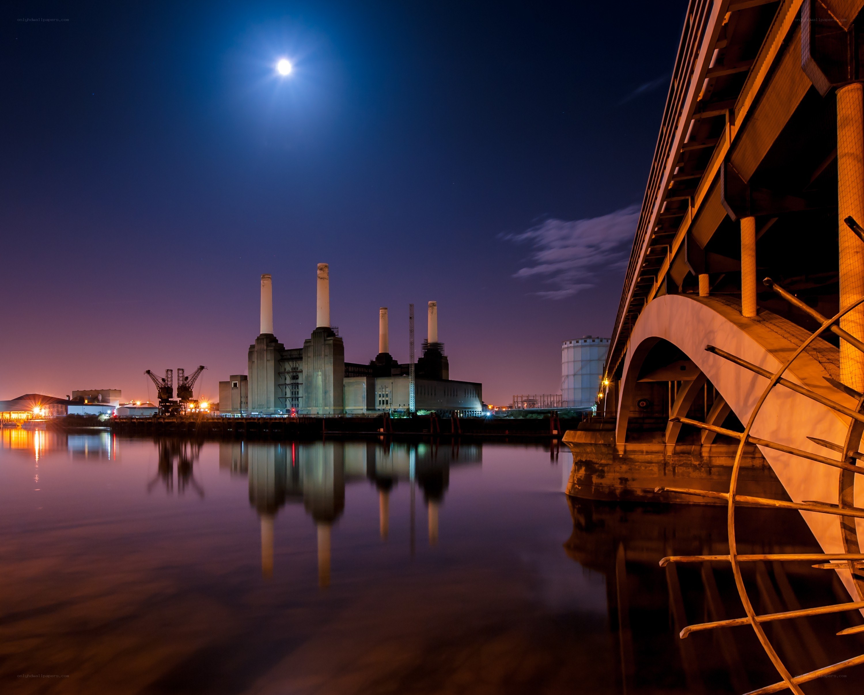 Battersea Power Station at night