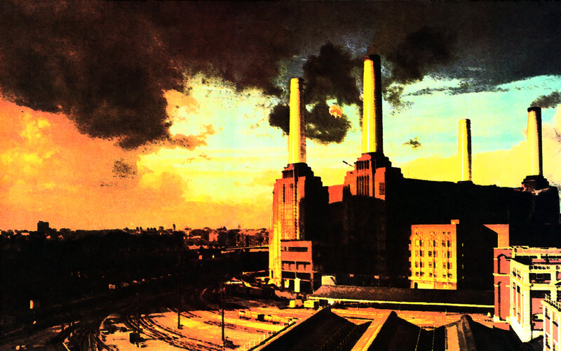 Battersea Power Station at sunset