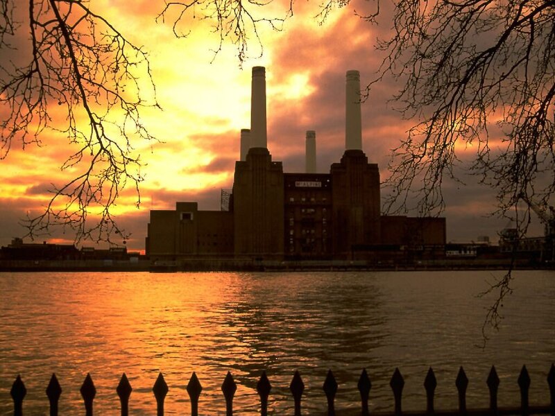 Battersea Power Station — Orange, Dramatic, Sunset, Photograph, River