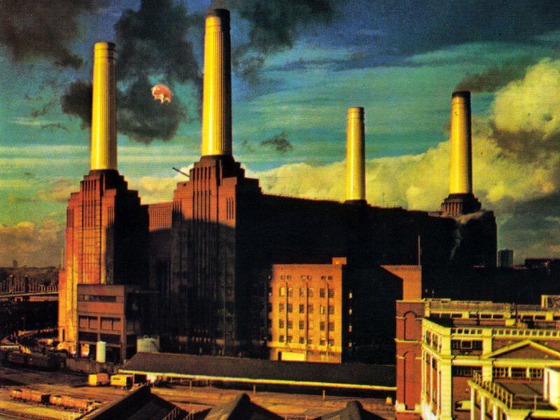 Battersea Power Station with pig