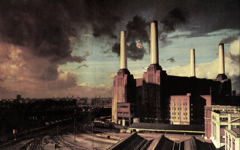Battersea Power Station with pig