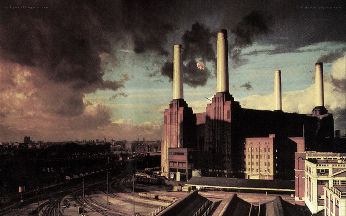 Battersea Power Station with pig