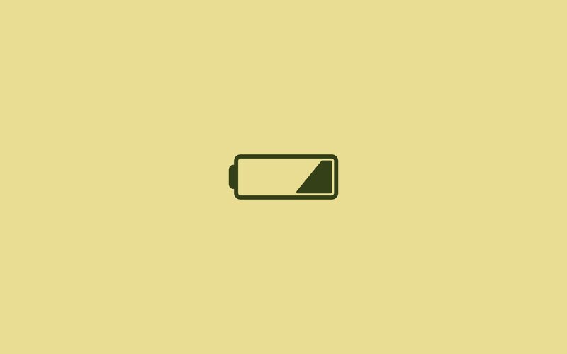 battery icon on yellow