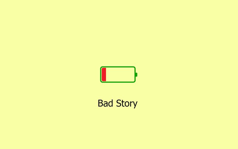 Battery Icon with Text — Yellow