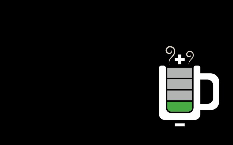 Battery Mug Icon — Black