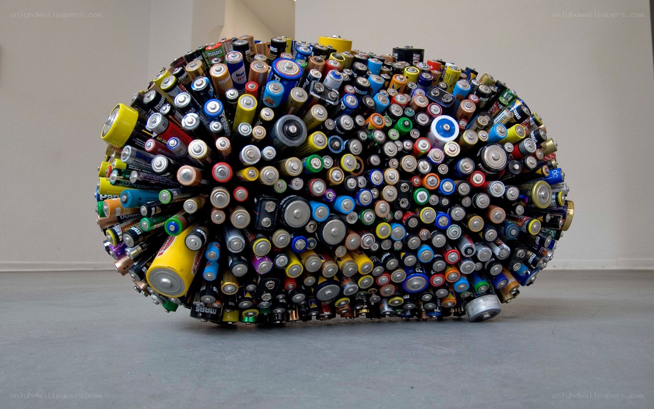 Battery sculpture art piece
