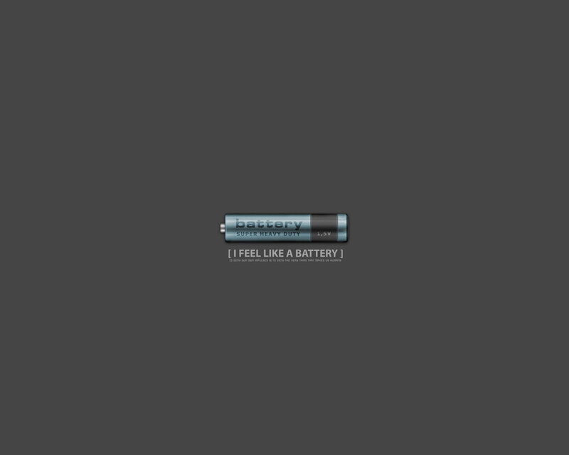 Battery with Text