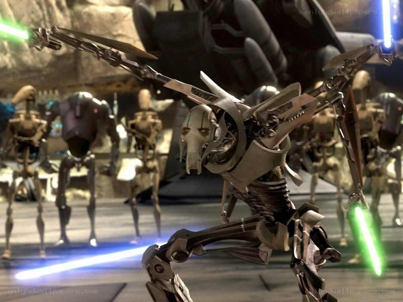battle droid in action