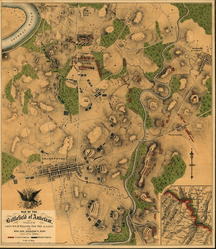 Battle of Antietam battlefield map
