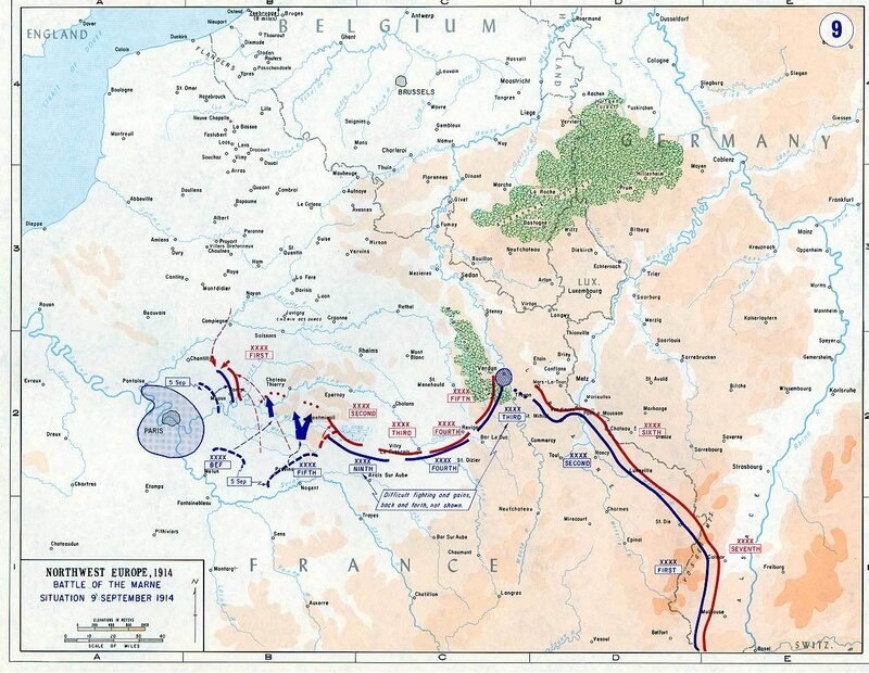 Battle of the Marne map