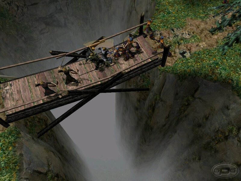 Battle on a wooden bridge
