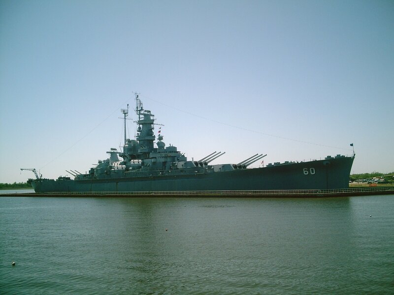battleship at a museum