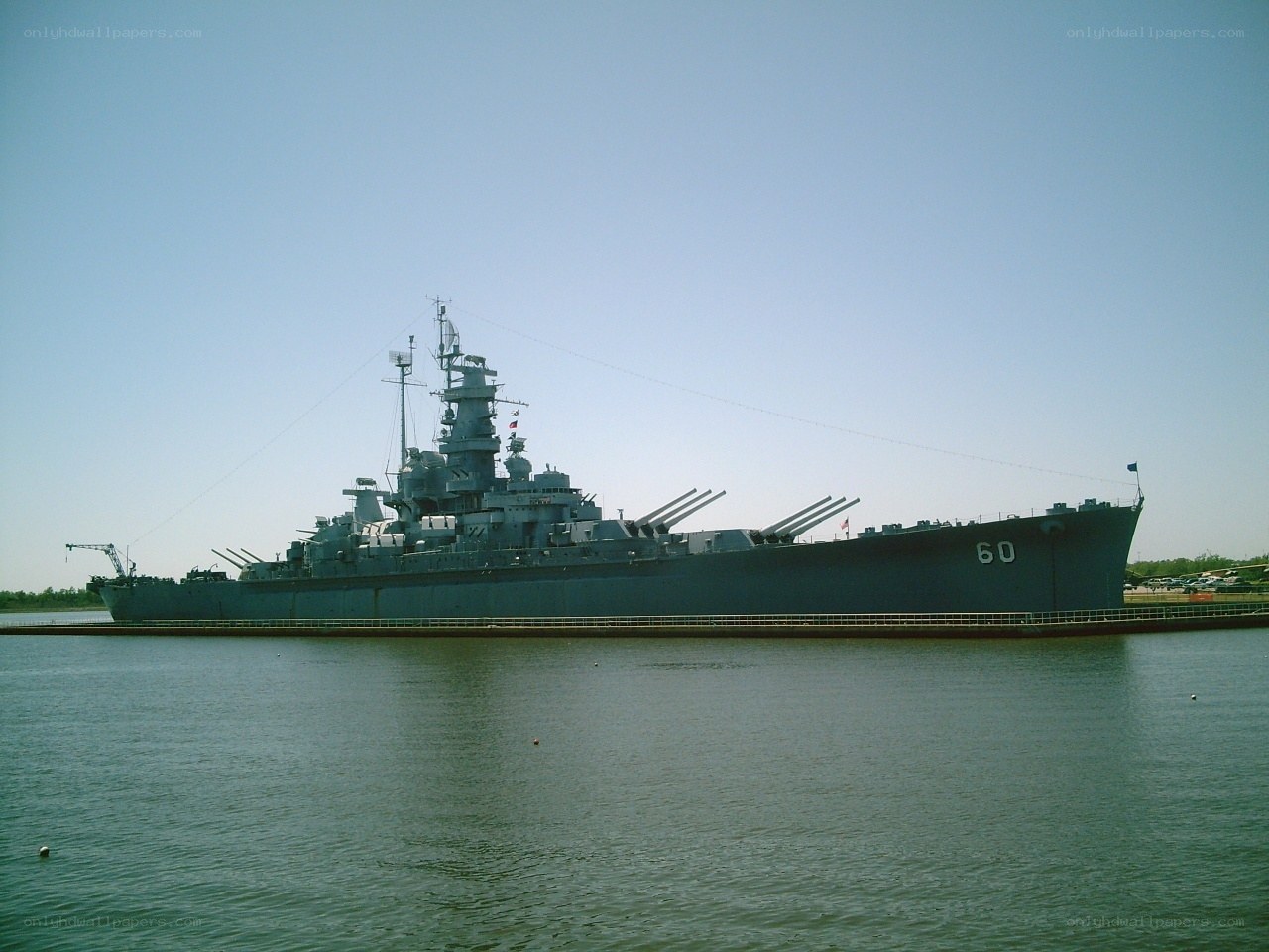 battleship at a museum