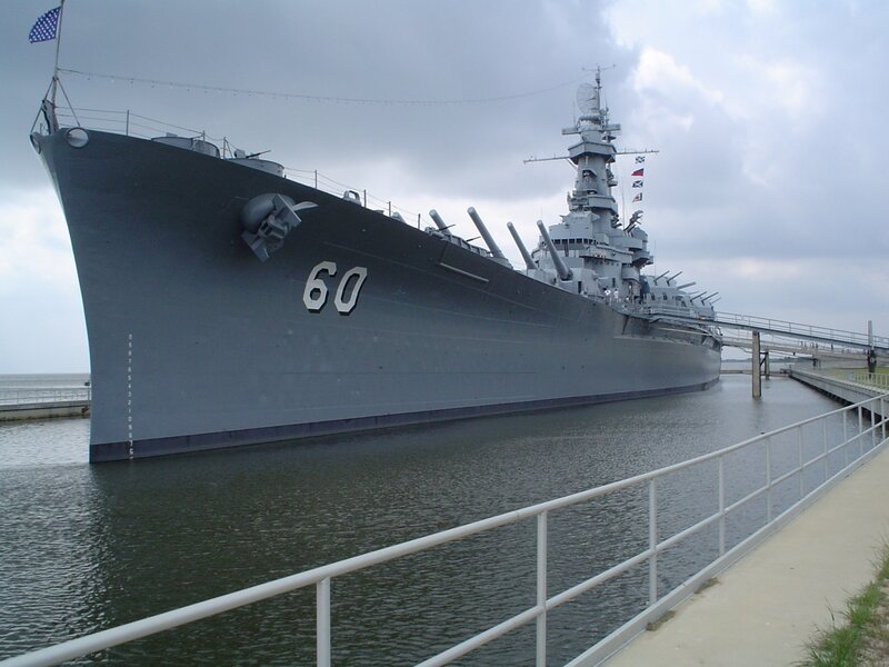 Battleship at Dock — Gray