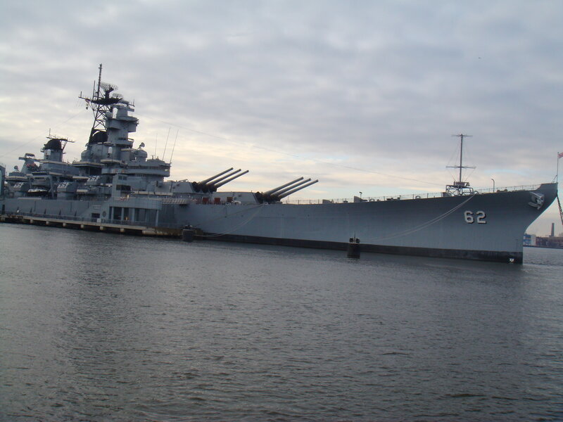 battleship at dock