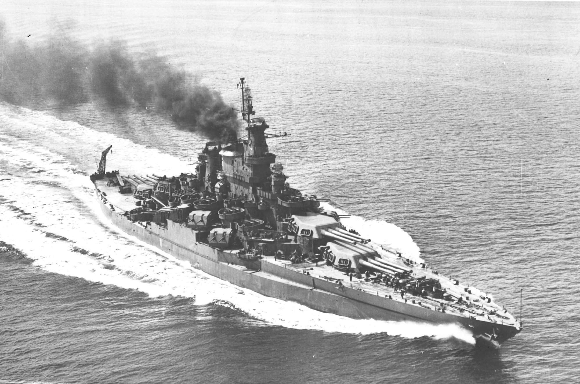 Battleship at sea