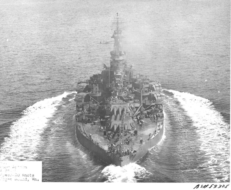 Battleship at sea