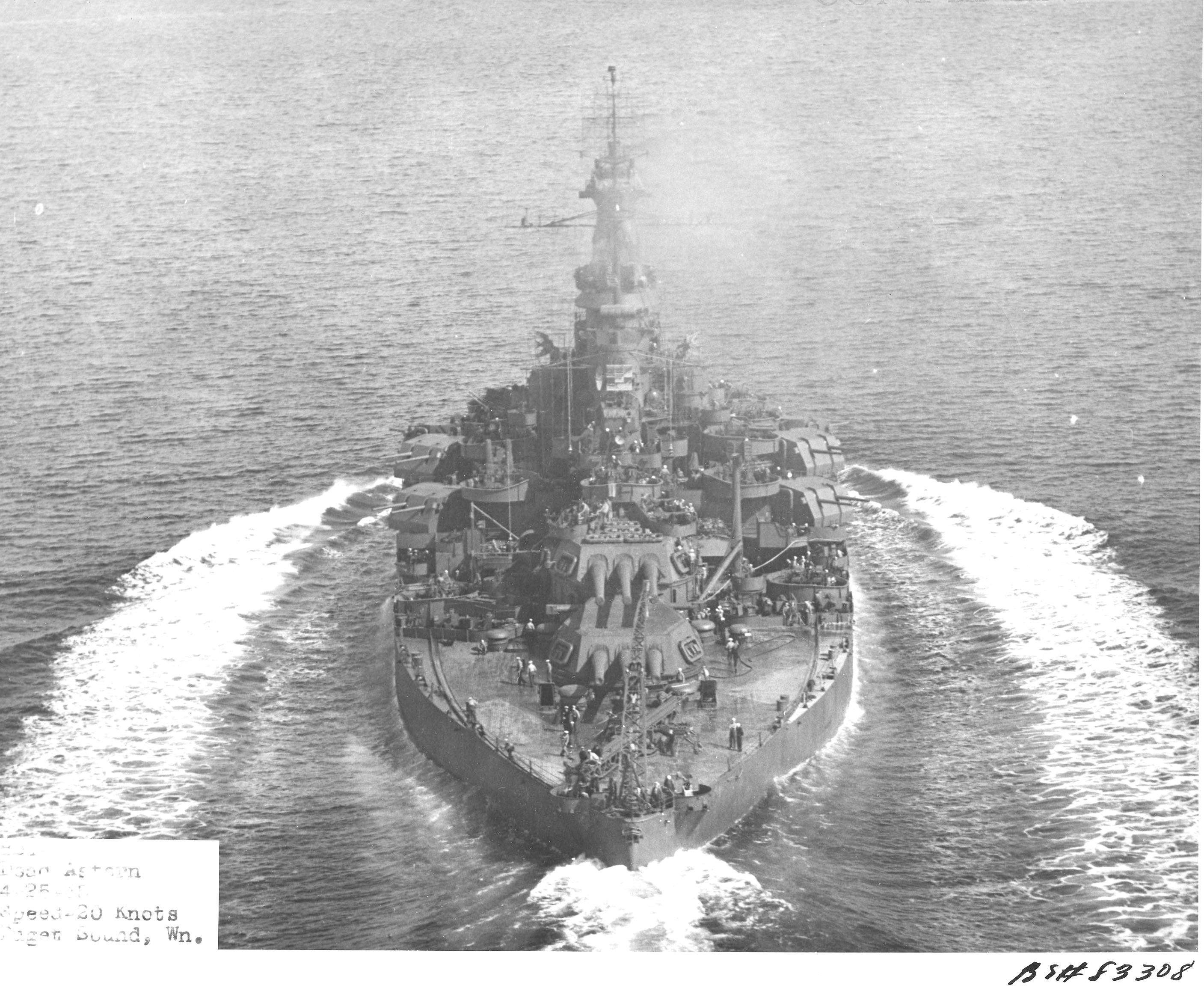 Battleship at sea
