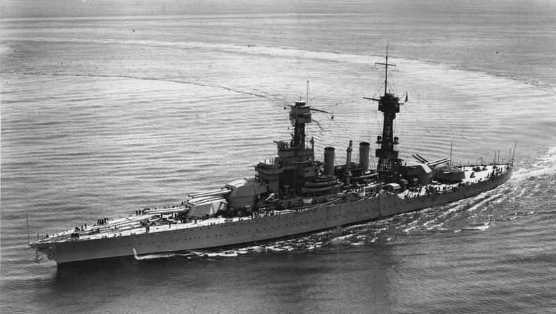 Battleship at sea
