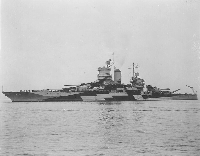 Battleship at sea