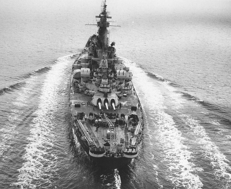 Battleship at Sea — Black, Calm